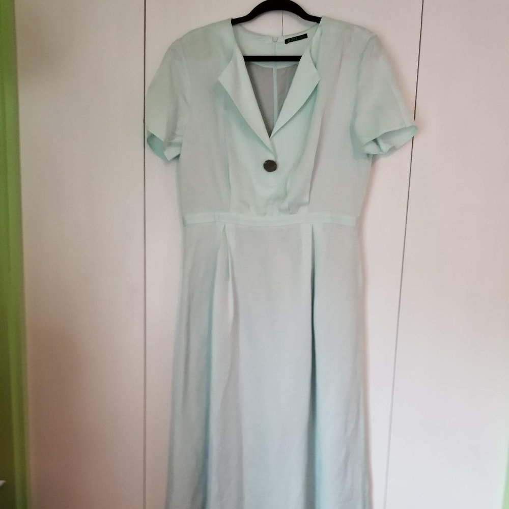 SHEIN Retro Linen blend dress, L, NWT